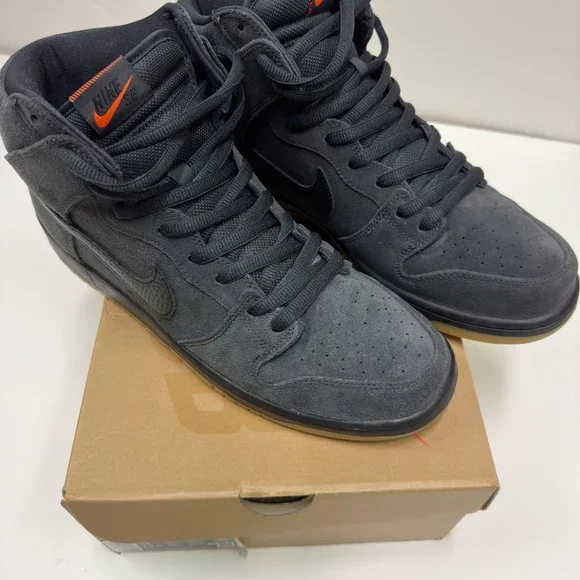 Nike SB Dunk High Pro Orange Label Smoke Grey Men's Size 12
